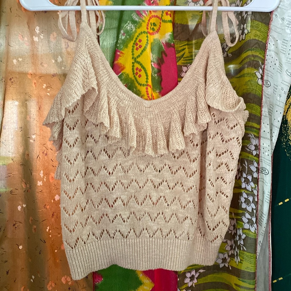 Spell & The Gypsy crochet pointelle camisole